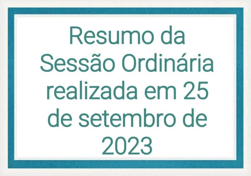 SESSÃO ORDINÁRIA